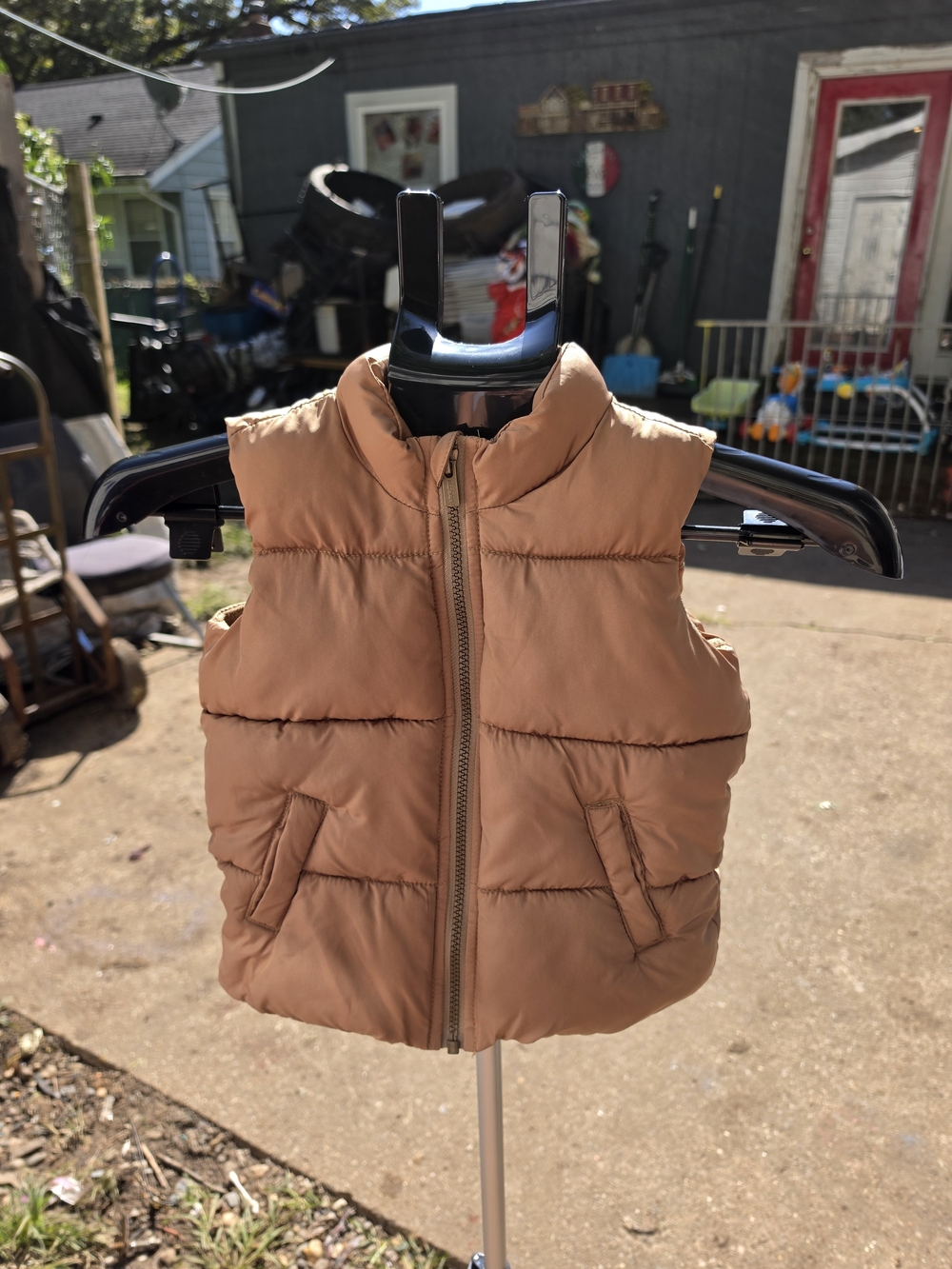 Old Navy Kids Tan Puffer Vest